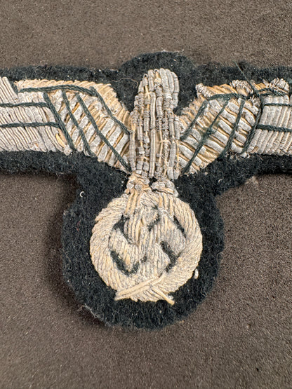 Photo 3 of WW2 German Army (Heer) Officer's Bullion Tunic Breast Eagle - collectible militaria item