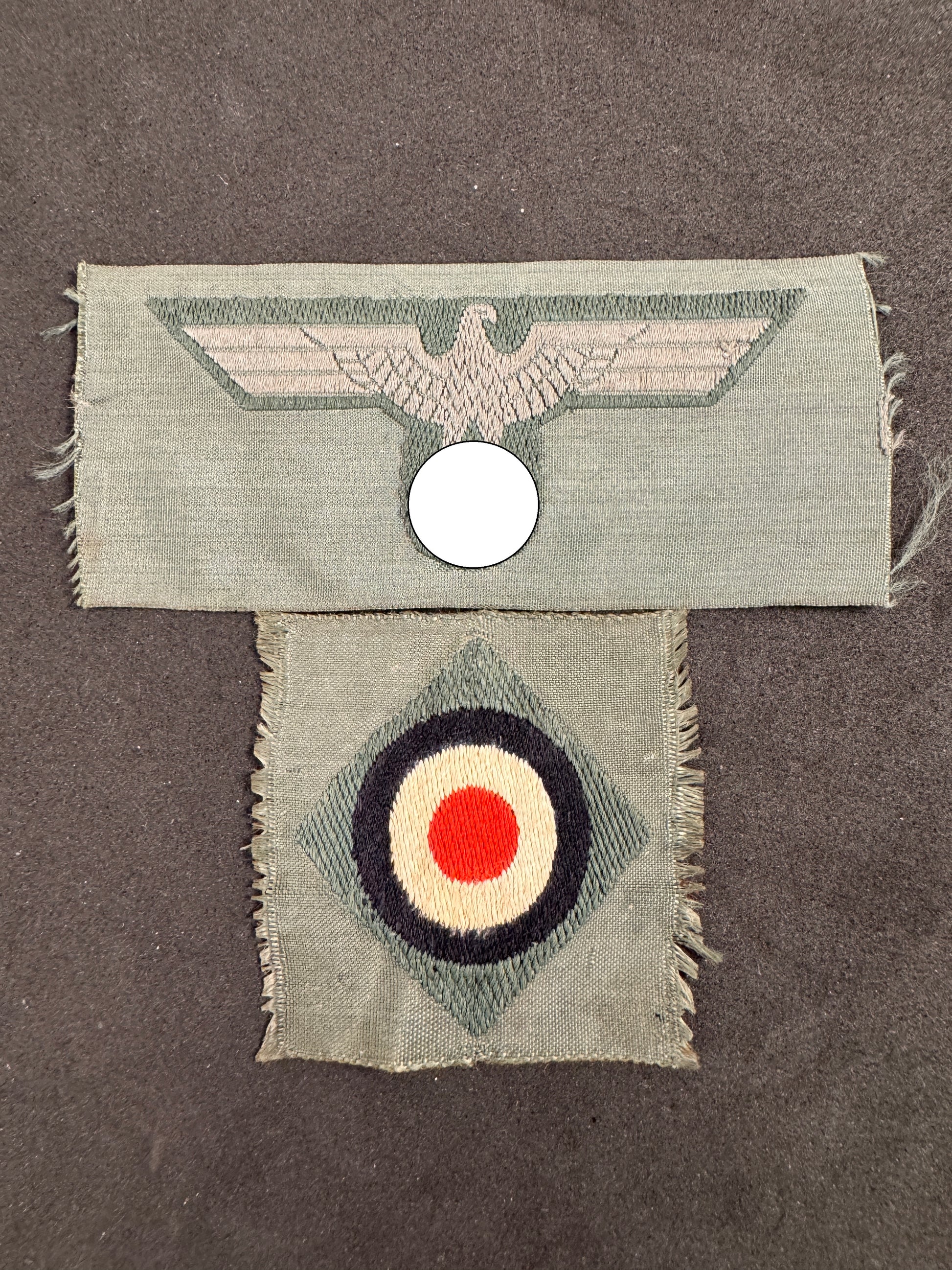 Photo 1 of WW2 German Army (Heer) M43 BeVo Cap Eagle & Cockade - collectible militaria item