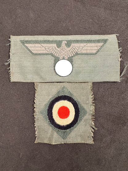 Photo 1 of WW2 German Army (Heer) M43 BeVo Cap Eagle & Cockade - collectible militaria item