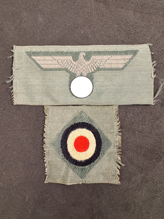 Photo 1 of WW2 German Army (Heer) M43 BeVo Cap Eagle & Cockade - collectible militaria item