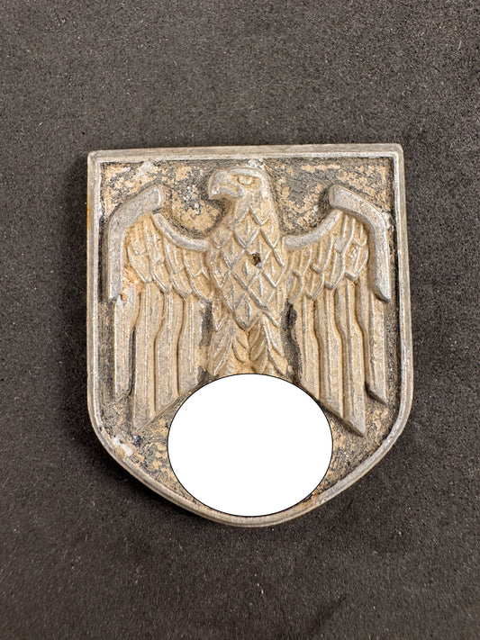 Photo 1 of WW2 German Afrika Korps Pith Helmet Eagle Shield - Marked PuC - collectible militaria item