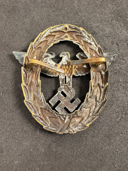 Photo 3 of Third Reich Police First Pattern Cap Badge - collectible militaria item