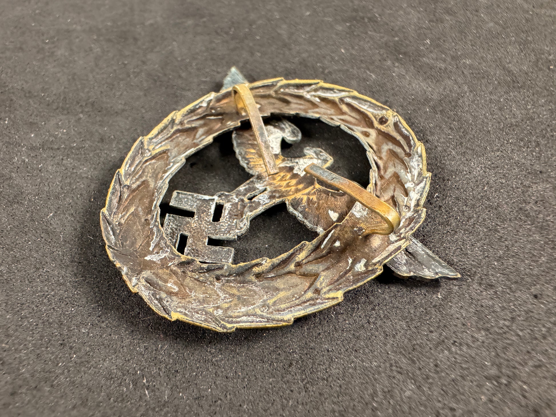 Photo 4 of Third Reich Police First Pattern Cap Badge - collectible militaria item