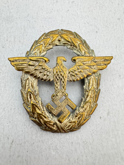 Third Reich Police First Pattern Cap Badge