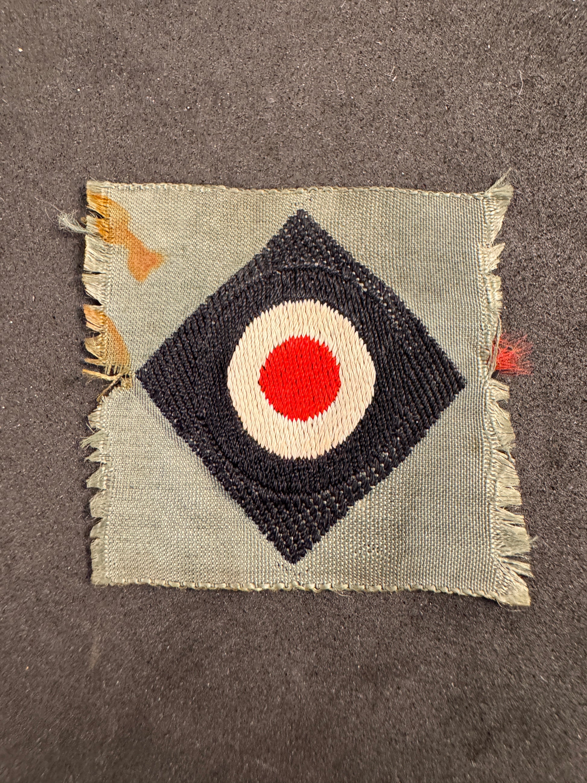 Photo 1 of WW2 German Army Panzer M43 Tricolor Mutzen Cap Badge - collectible militaria item