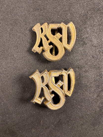 Photo 1 of WW2 German RSV Customs Service Shoulder Board Cyphers (Pair) - collectible militaria item