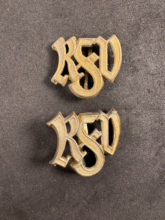 Photo 1 of WW2 German RSV Customs Service Shoulder Board Cyphers (Pair) - collectible militaria item