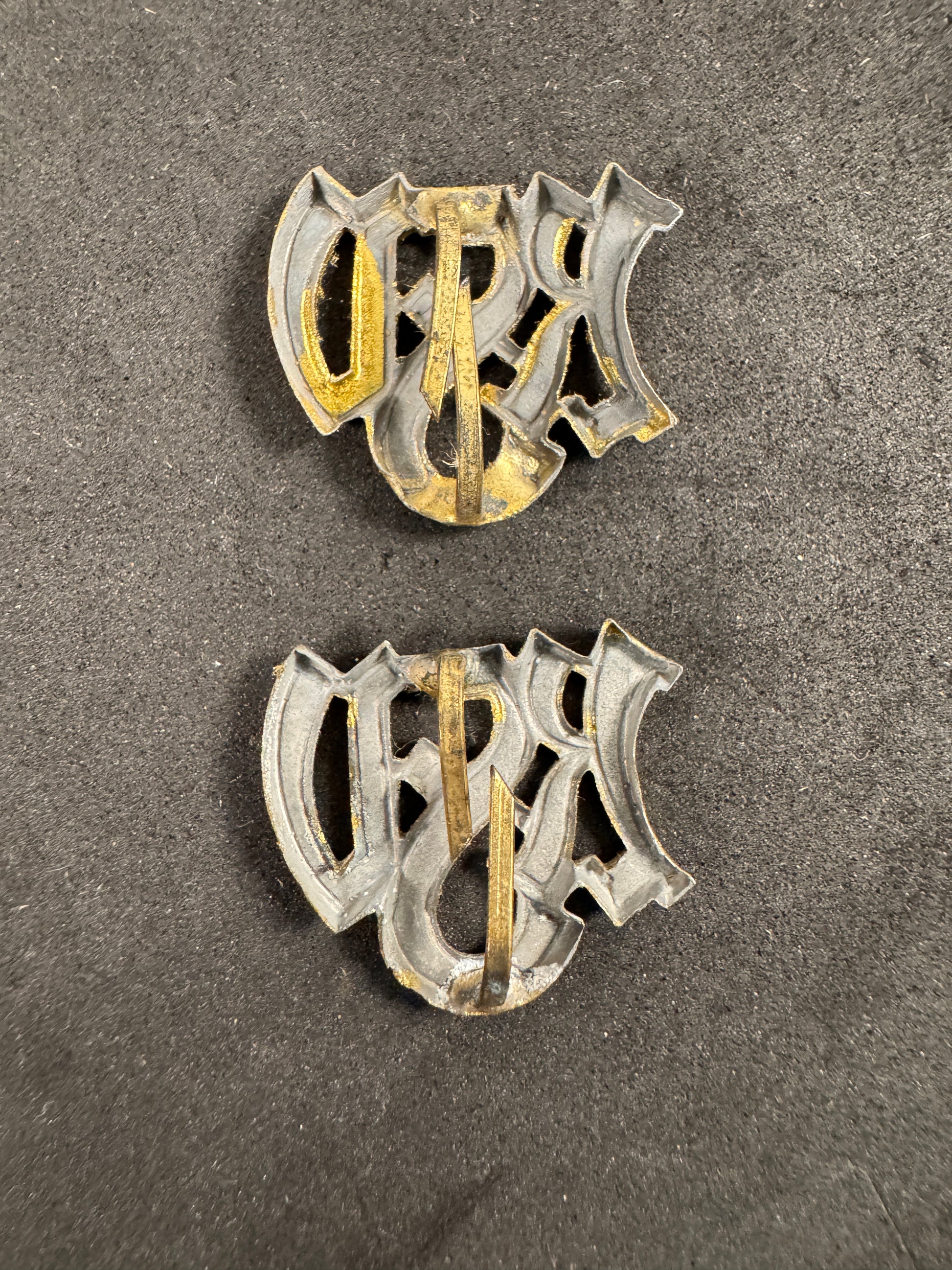 Photo 2 of WW2 German RSV Customs Service Shoulder Board Cyphers (Pair) - collectible militaria item