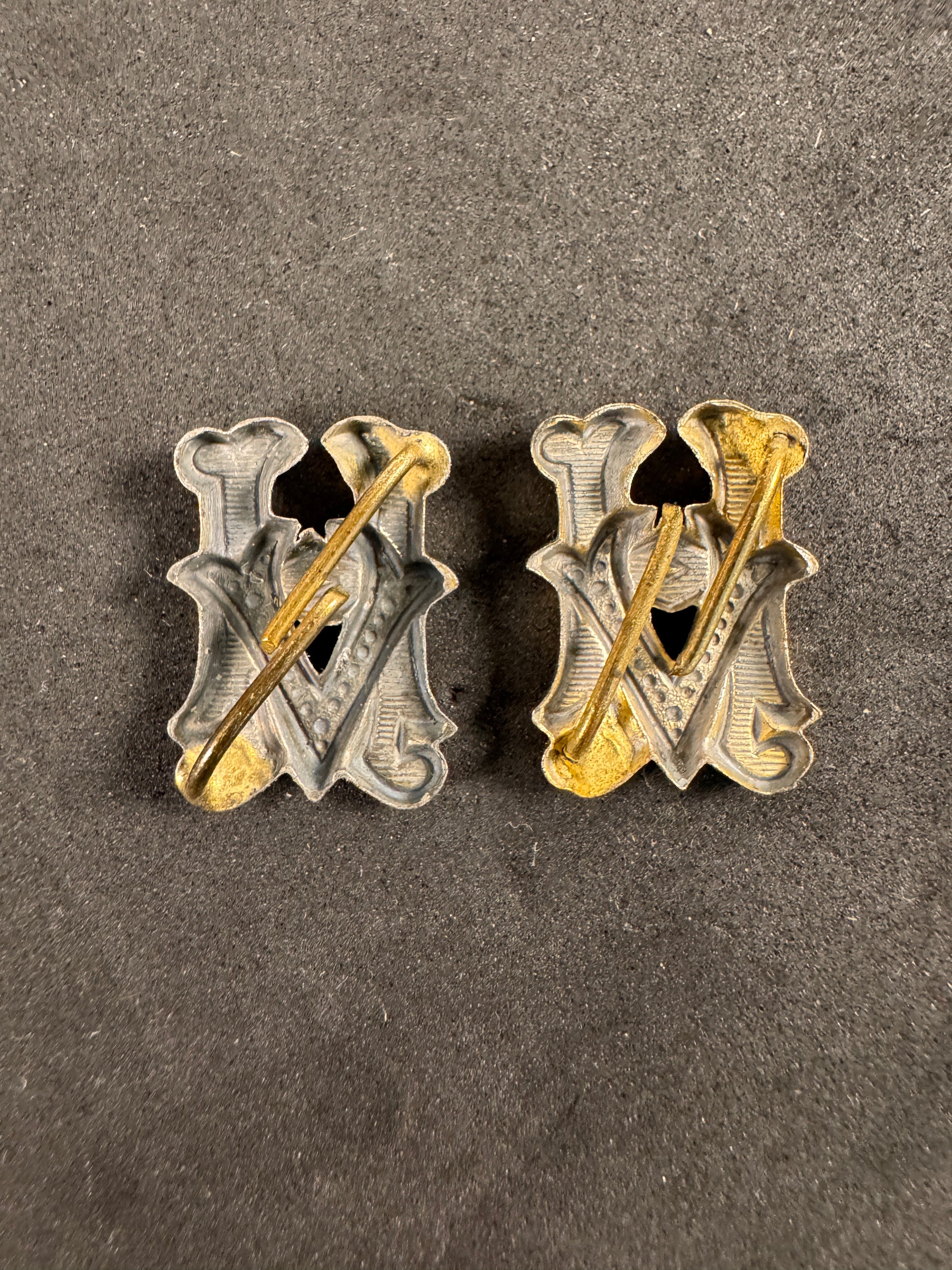 Photo 2 of WW2 German Administrative Officer's Shoulder Board Cyphers (Pair) - collectible militaria item