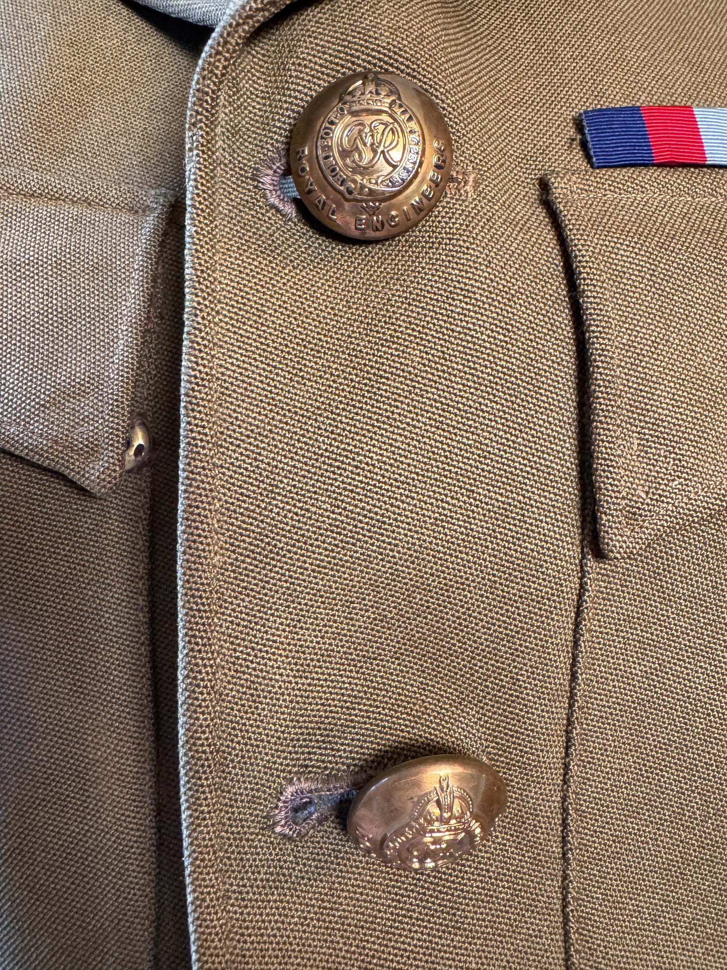 Photo 6 of WW2 British Army Royal Engineers Officer's Service Tunic - collectible militaria item