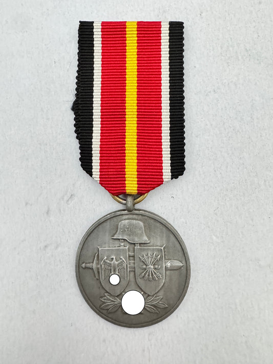 WW2 German Spanish Blue Division Medal – Deschler & Sohn “1” Maker Mark