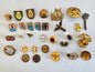 Lot of Militaria Cap Badges Lapel Badges British USA Netherlands Germany