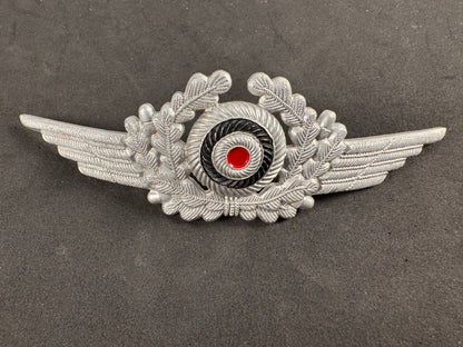 Photo 1 of WW2 German Luftwaffe EM/NCO Visor Cap Cockade Wreath - collectible militaria item
