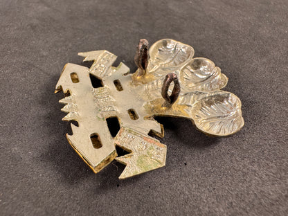 Photo 3 of Victorian-era British Army The Leinster Regiment (Irish) Cap Badge - collectible militaria item