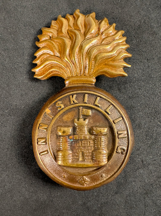 Photo 1 of Victorian British Army Royal Inniskilling Fusiliers Glengarry Cap Badge - collectible militaria item
