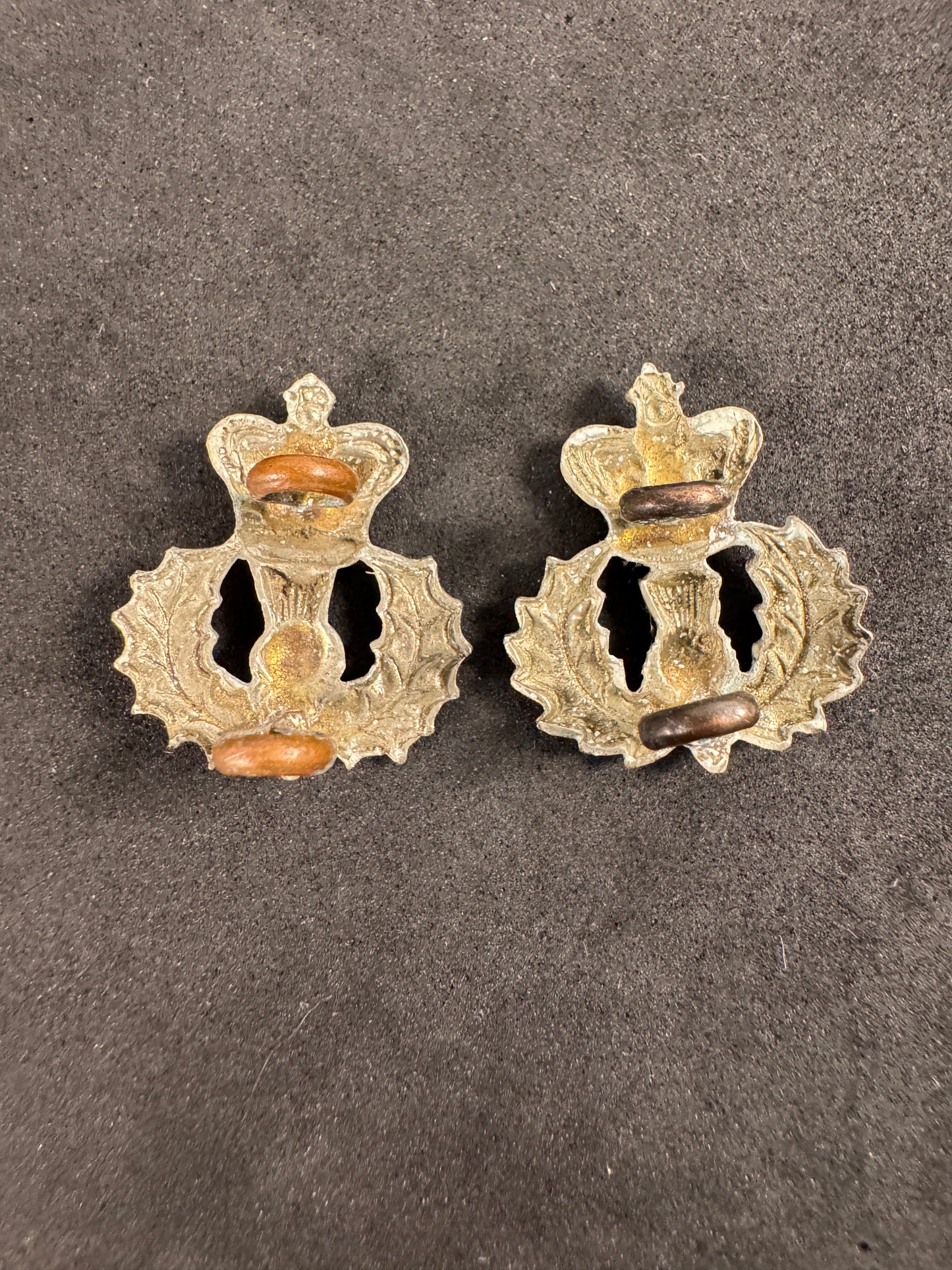 Photo 2 of Victorian British Army Cameron Highlanders Collar Badges (Pair) - collectible militaria item