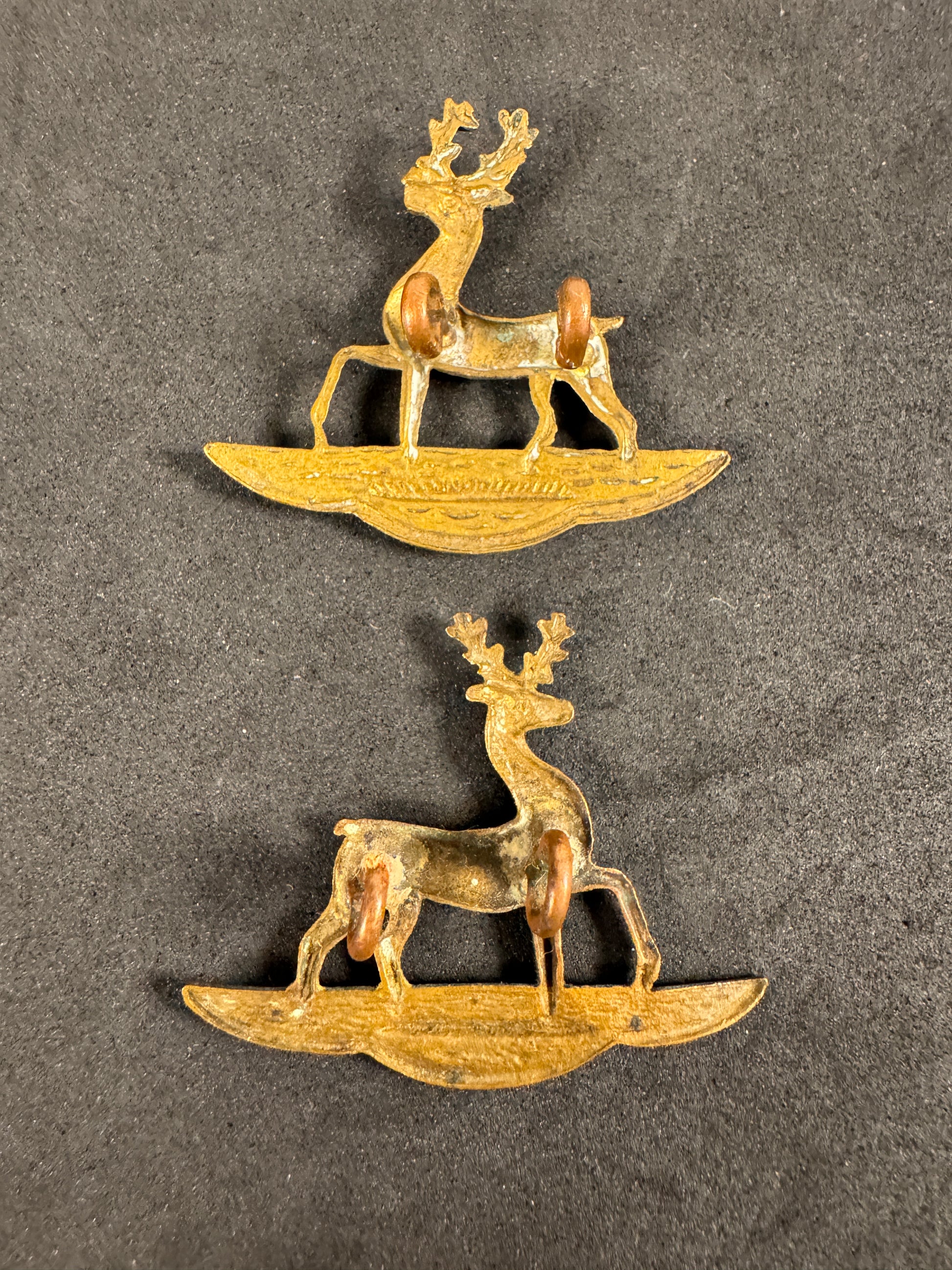 Photo 2 of WW1 British Army Hertfordshire Yeomanry Collar Badges (Pair) - collectible militaria item