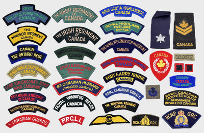 Lot of Canadian Army Cloth Shoulder Titles