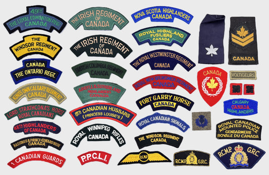 Lot of Canadian Army Cloth Shoulder Titles