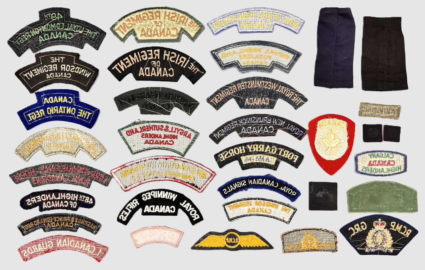 Lot of Canadian Army Cloth Shoulder Titles