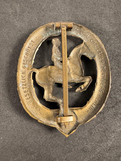 Photo 2 of Third Reich German Horsemanship Badge - Original WW2 Era Equestrian Award - collectible militaria item