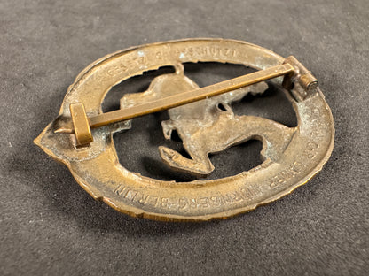 Photo 3 of Third Reich German Horsemanship Badge - Original WW2 Era Equestrian Award - collectible militaria item