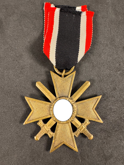 Photo 1 of WW2 German War Merit Cross 2nd Class with Swords - Maker Mark 93 - collectible militaria item