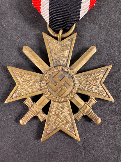 Photo 3 of WW2 German War Merit Cross 2nd Class with Swords - Maker Mark 93 - collectible militaria item