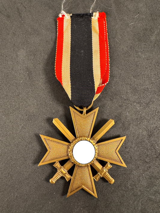 Photo 1 of WW2 German War Merit Cross 2nd Class with Swords - Maker Mark 95 - collectible militaria item