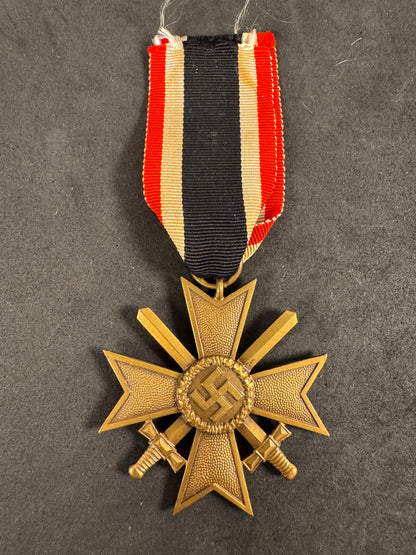 Photo 2 of WW2 German War Merit Cross 2nd Class with Swords - Maker Mark 95 - collectible militaria item