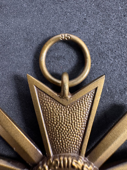 Photo 5 of WW2 German War Merit Cross 2nd Class with Swords - Maker Mark 95 - collectible militaria item