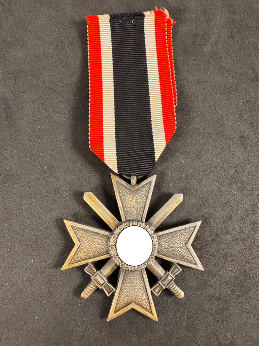 Photo 1 of WW2 German War Merit Cross 2nd Class with Swords Medal - collectible militaria item