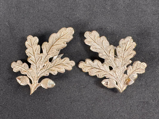 German Freikorps Silver Oakleaf Collar Badges (Pair)