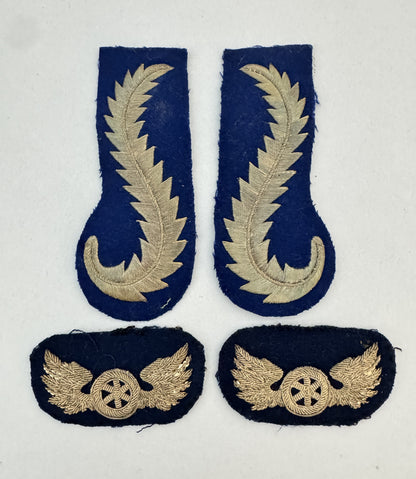 German Reichsbahn Collar Tabs & Winged Wheel Insignia