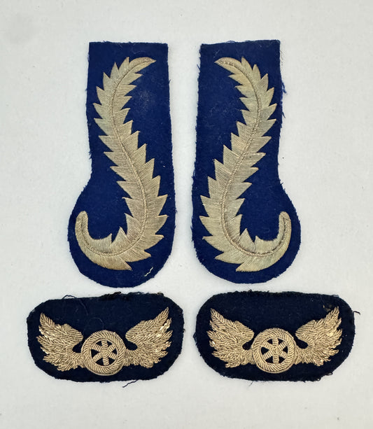German Reichsbahn Collar Tabs & Winged Wheel Insignia