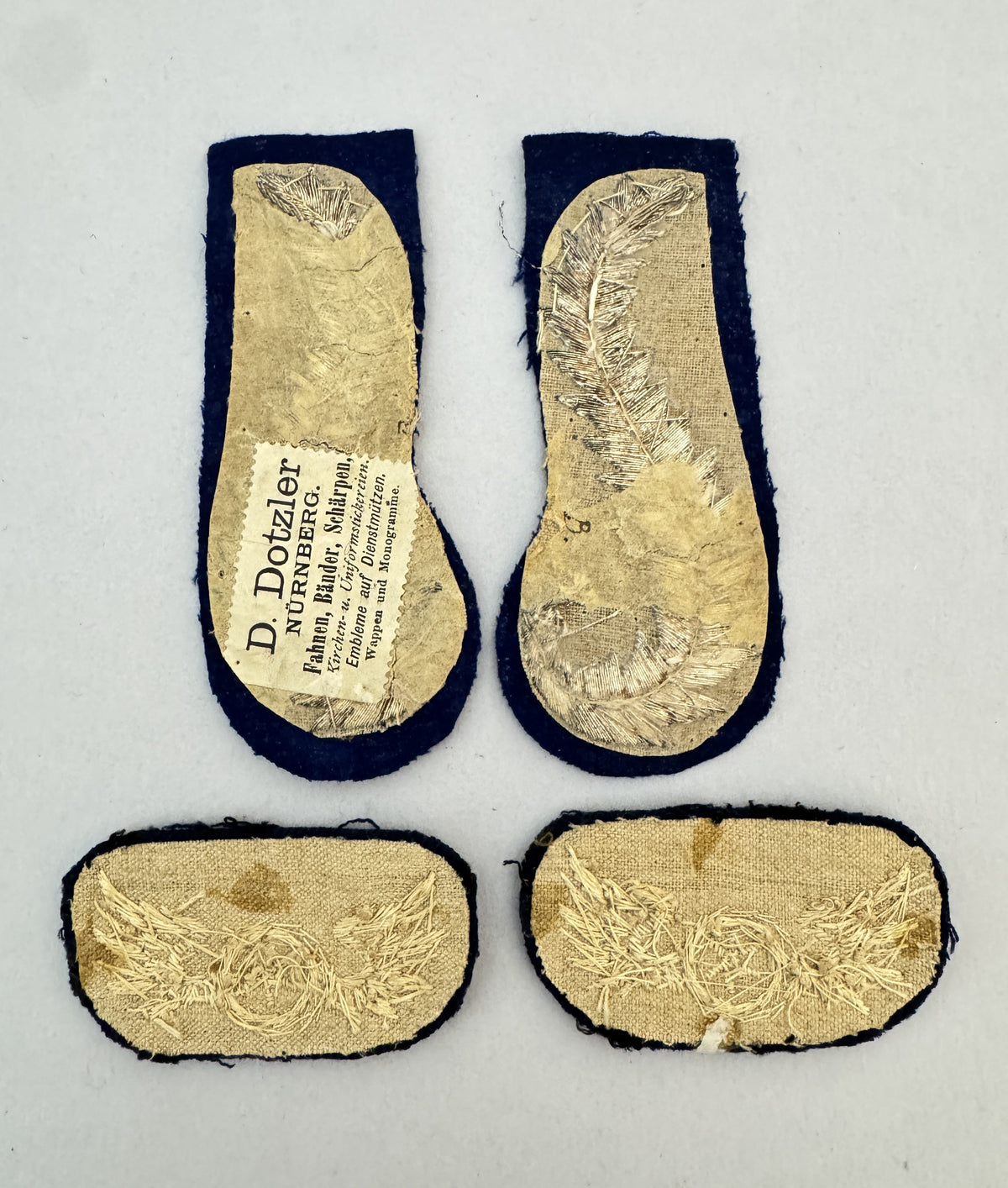German Reichsbahn Collar Tabs & Winged Wheel Insignia