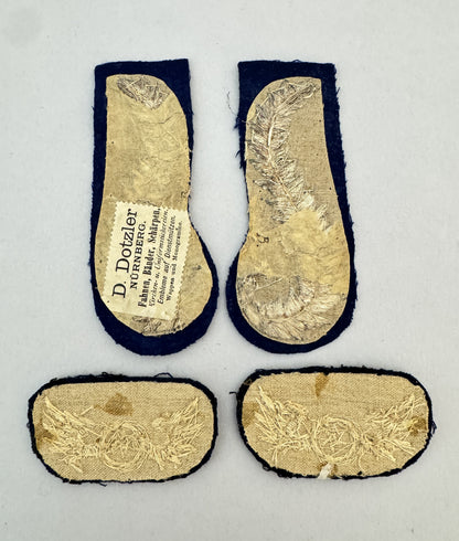 German Reichsbahn Collar Tabs & Winged Wheel Insignia