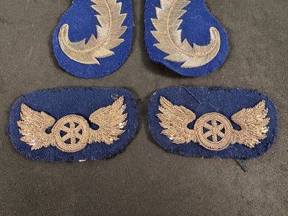 Photo 2 of German Reichsbahn Collar Tabs & Winged Wheel Insignia Set (Interwar, Dotzler Nürnberg) - collectible militari