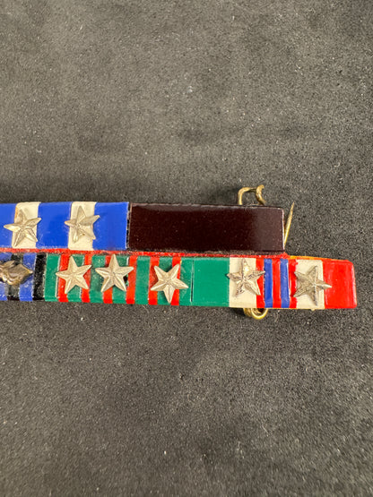 Photo 3 of WW2 Italian Army Medal Ribbon Bar - Valor Awards & Africa Campaign (VL & Fascio Devices) - collectible milita