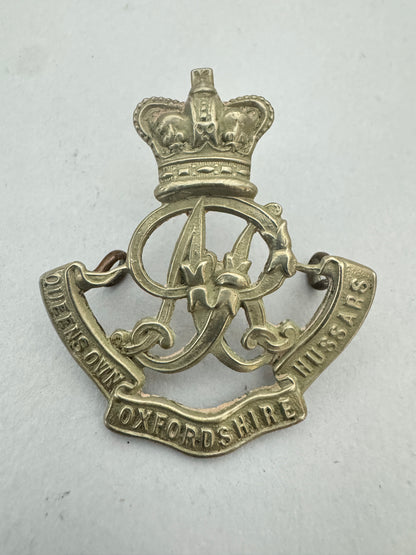 WW1 British Army Queen's Own Oxfordshire Hussars Yeomanry Cap Badge