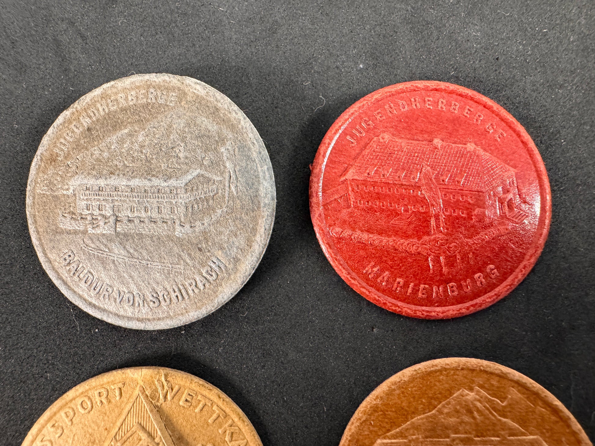 Photo 4 of WW2 German HJ Youth Hostel & Sports Tinnie Event Badges - collectible militaria item
