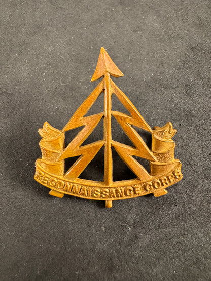 Photo 1 of WW2 British Army Reconnaissance (Recon) Corps Cap Badge - collectible militaria item