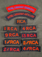 Photo 1 of WW2 Royal Canadian Artillery (RCA) Cloth Shoulder Titles - Collection - collectible militaria item