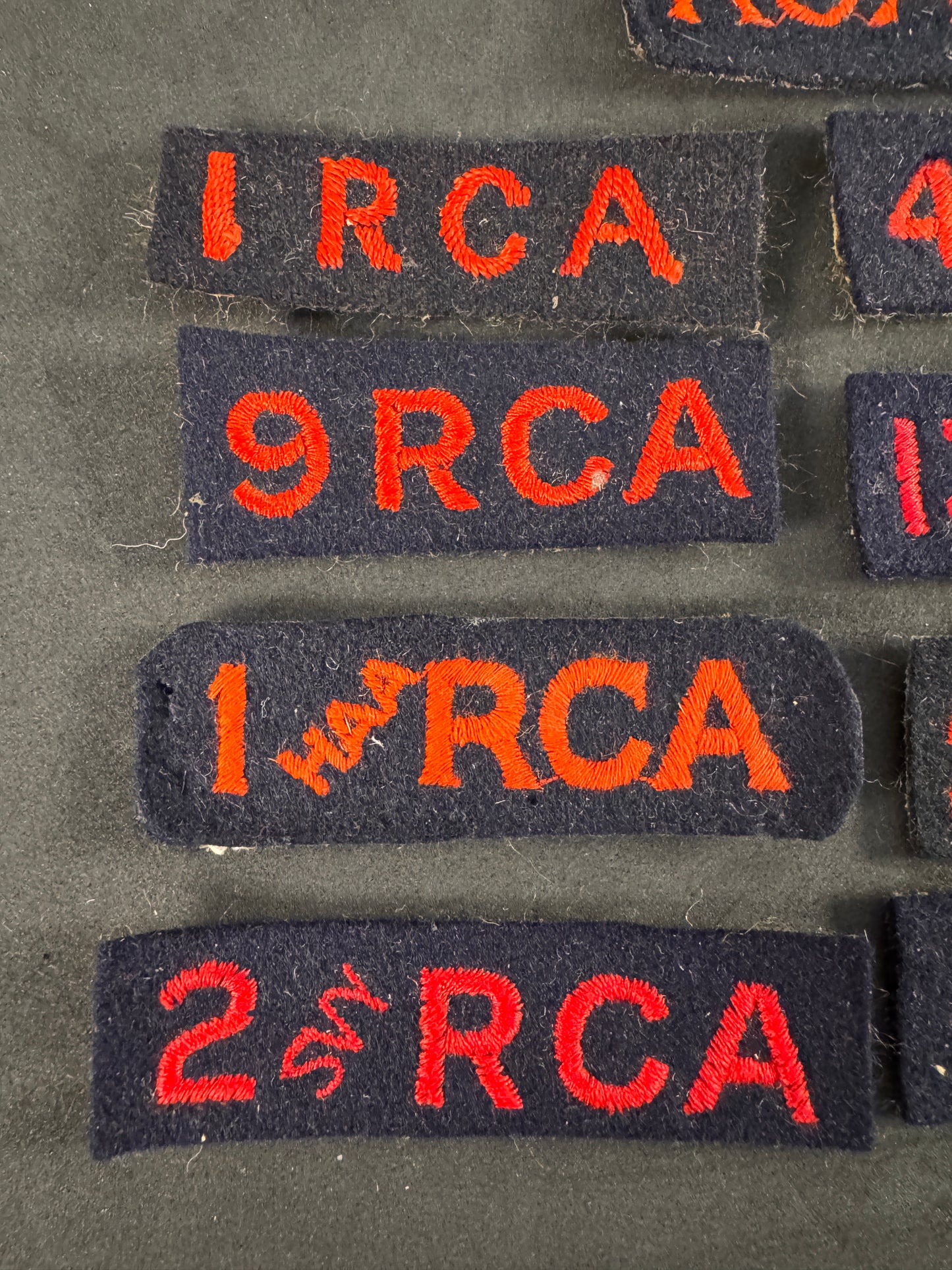Photo 3 of WW2 Royal Canadian Artillery (RCA) Cloth Shoulder Titles - Collection - collectible militaria item