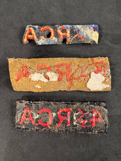 Photo 2 of WW2 Royal Canadian Artillery Anti-Tank Battery Cloth Shoulder Titles - collectible militaria item