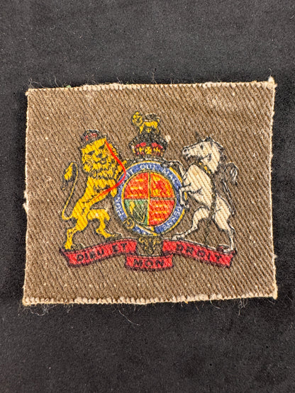 Photo 1 of WW2 British Army Warrant Officer 1st Class (WO1) Printed Rank Badge - collectible militaria item