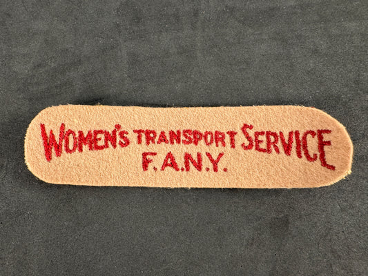 Photo 1 of WW2 British Women's Transport Service F.A.N.Y. Cloth Shoulder Title - collectible militaria item
