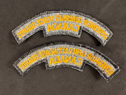 Photo 2 of Canadian Army Governor General’s Horse Guards (GGHG) Shoulder Titles - collectible militaria item