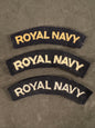 Photo 1 of British Royal Navy Embroidered Shoulder Titles - collectible militaria item
