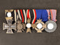 Photo 1 of WW1 & WW2 German Medal Bar - 1914 Iron Cross with 1939 Spange, War Merit, Luftschutz - collectible militaria 